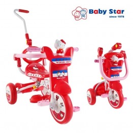 Baby Star x Hello Kitty 摺合三輪車（台灣製造）可摺合, 易於收藏