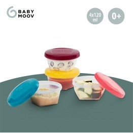 Babymoov 法國 Babybols 可重複書寫密封食物儲存碗 – 4個 x 120毫升(S碼)【代理配送#B】