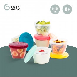 Babymoov 法國 Babybols 可重複書寫密封食物儲存碗 – 6個 x 180毫升(M碼)【代理配送#B】