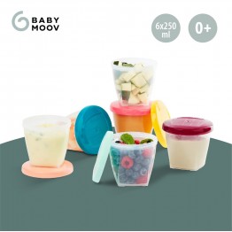 Babymoov 法國 Babybols 可重複書寫密封食物儲存碗 – 6個 x 250毫升(L碼)【代理配送#B】