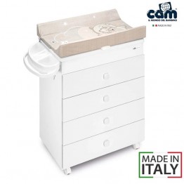 CAM 意大利 Asia 沐浴更衣組合櫃（白色／小熊）適合0-11kgs | 意大利製