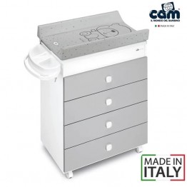 CAM 意大利 Asia 沐浴更衣組合櫃（小熊/灰白色）適合0-11kgs | 意大利製