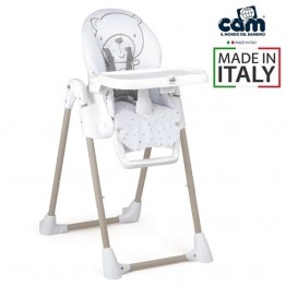 CAM 意大利 Pappananna 高腳餐椅 ( 白熊 / 米啡 ) 適合0個月至15kgs | 意大利製造
