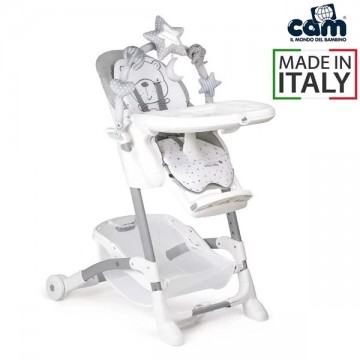 CAM 意大利 Istante 多功能餐椅（灰／白熊）意大利製造 | 適合0-36個月