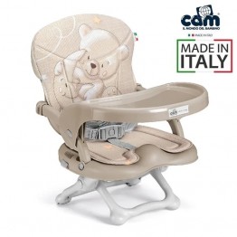 Cam 意大利 Smarty Pop 便攜小餐椅 (卡其 / 熊仔) 適合6個月至15kgs | 意大利製造【代理配送#B】