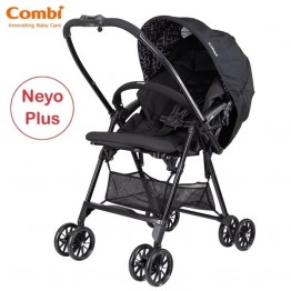 Combi 日本 Neyo Plus 嬰兒手推車（黑色）適合年齡：初生~約48個月 | 僅4.8kgs | 53cm高座位設計