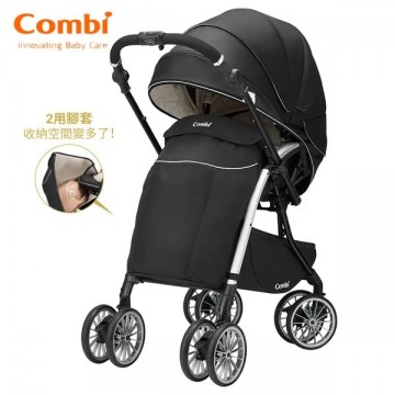 Combi 日本 Umbretta Premium 4CAS 嬰兒手推車（黑色）適合年齡：初生~15kg (約36個月) | 僅6.8kgs | 四輪轉向