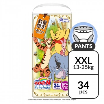 Goon 大王 x DISNEY限定 褲仔 加加大碼 XXL 34枚 (13~25kg) 日本JUMBO版 ⭐原箱優惠 x3包裝，低至$99/包（$2.91/片）⭐