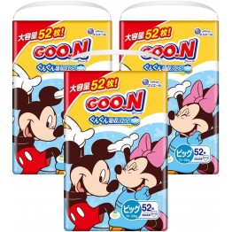 Goon 大王 學習褲 加大碼 XL 52片 ⭐日本限定 DISNEY JUMBO版+增量 50+2枚⭐ 12-22kgs | 原箱優惠x3包裝, 低至$97/包($1.87/片)