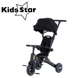 Kids Star RIDER+ 摺合三輪車 ( 煙黑色 ) 適合10個月至5歲 | 7種模式變化