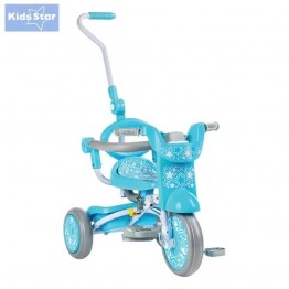 ⭐SALE⭐ Kids Star 1st Move 推控前圍三輪車 ( 清新藍 ) 可摺合, 易於收藏