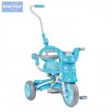 ⭐SALE⭐ Kids Star 1st Move 推控前圍三輪車 ( 清新藍 ) 可摺合, 易於收藏