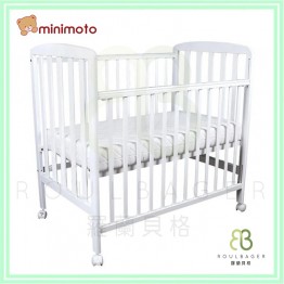 Minimoto - 馬來西亞KSK優質船木 嬰兒床 (大床 124.4 x 67.8 x 111.5cm,白色) ⭐配送10cm床褥⭐ [免費送貨]
