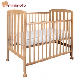 Minimoto 馬來西亞船木 嬰兒床 (特細床, 木色) \\附送8cm厚床褥// 尺寸:101.6x60.9x115.5cm ⭐免費送貨⭐