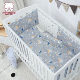 Minimoto 狐狸小灰熊 床品10件套裝 (枕套/枕芯/床圍x2/床笠/空調被/被 芯x2/抱枕+抱枕芯) ⭐免費送貨⭐