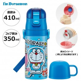 日本直送 Skater x DORAEMON 2用不鏽鋼冷暖水壺/水樽 - 直飲 / 水杯 (連背帶, 超輕量) SKDC3