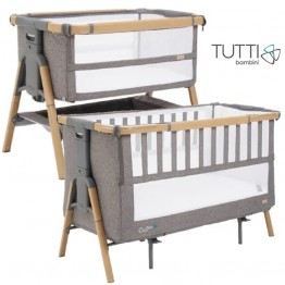Tutti Bambini 英國 Cozee XL 床邊嬰兒床和嬰兒床 ( Oak / Charcoal ) 適合0至2歲 
