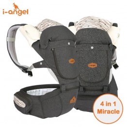 ⭐限時優惠⭐ i-angel 韓國 4合1 New Miracle 四季型腰櫈揹帶 ( 防水炭灰 ) 原裝行貨 | 適合3個月至20公斤【代理配送#B(免運費)】⭐RB會員低至$1,584⭐