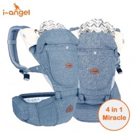 ⭐限時優惠⭐ i-angel 韓國 4合1 New Miracle 四季型腰櫈揹帶 ( 防水藍色 ) 原裝行貨 | 適合3個月至20公斤【代理配送#B(免運費)】⭐RB會員低至$1,584⭐