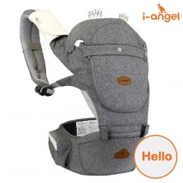 i-angel 韓國 2合1 Hello 四季型腰櫈揹帶 ( 淺灰 ) 原裝行貨 | 適合3個月以上【代理配送#B(免運費)】⭐RB會員低至$1,336⭐