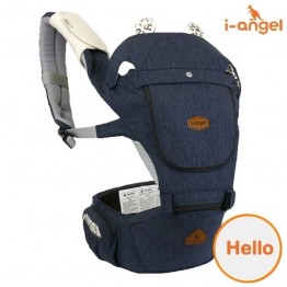 i-angel 韓國 2合1 Hello 四季型腰櫈揹帶 ( 深藍 ) 原裝行貨 | 適合3個月以上【代理配送#B(免運費)】⭐RB會員低至$1,336⭐